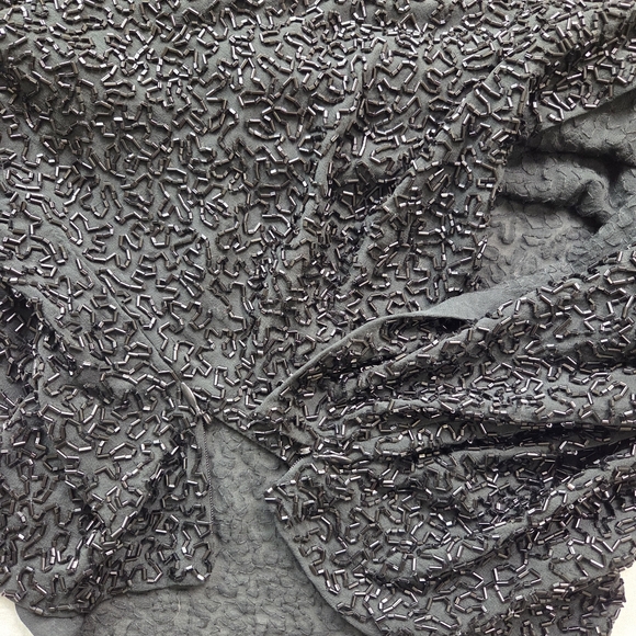 NWT Naeem Khan Timeless Black Beaded Tunic Top  XL Side Zippers Evening Party - Picture 11 of 15